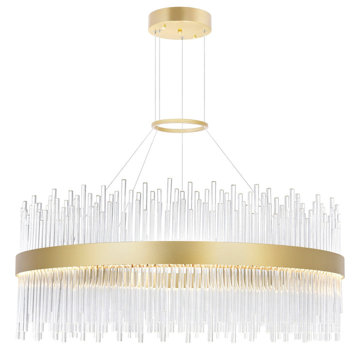 Genevieve LED Chandelier in Medallion Gold - available from The Lighting Shoppe, trusted by Canadian homeowners
