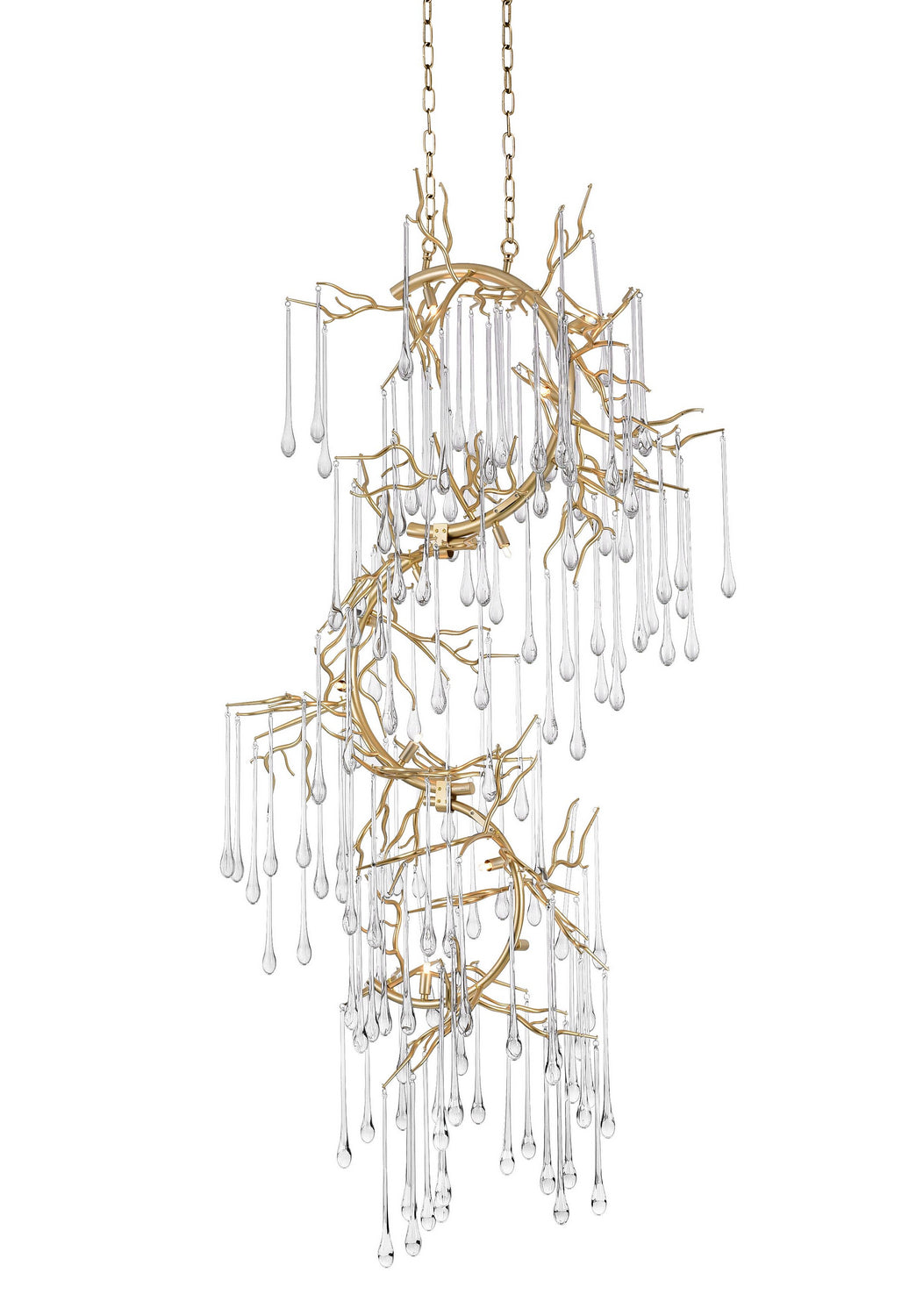Anita 12 Light Chandelier in Gold Leaf - available from The Lighting Shoppe, trusted by Canadian homeowners