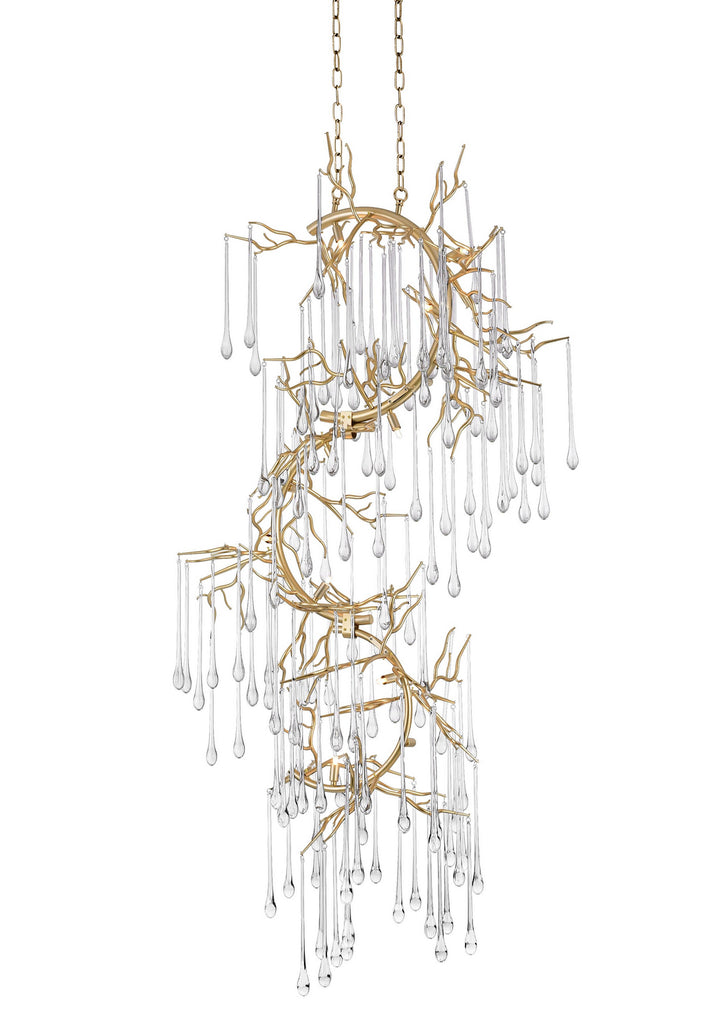 Anita 12 Light Chandelier in Gold Leaf - available from The Lighting Shoppe, trusted by Canadian homeowners