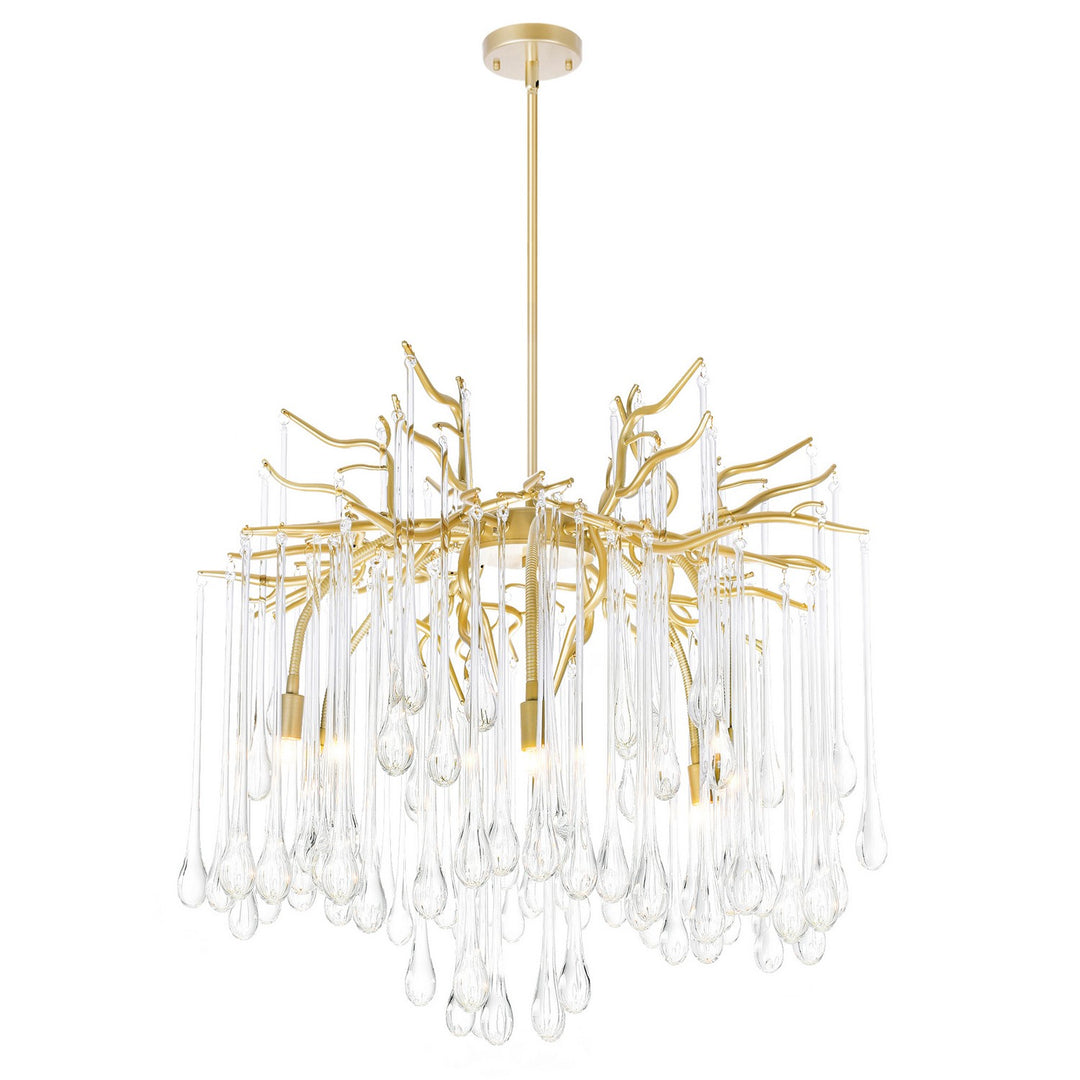 Anita Six Light Chandelier in Gold Leaf - available from The Lighting Shoppe, trusted by Canadian homeowners