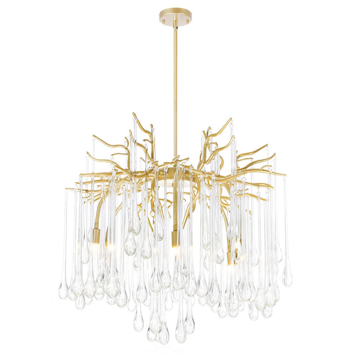 Anita Six Light Chandelier in Gold Leaf - available from The Lighting Shoppe, trusted by Canadian homeowners