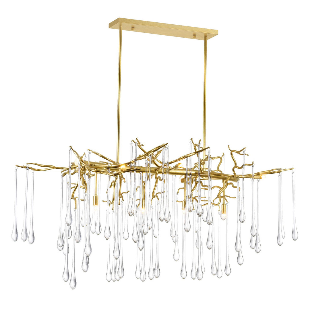 Anita Ten Light Chandelier in Gold Leaf - available from The Lighting Shoppe, trusted by Canadian homeowners