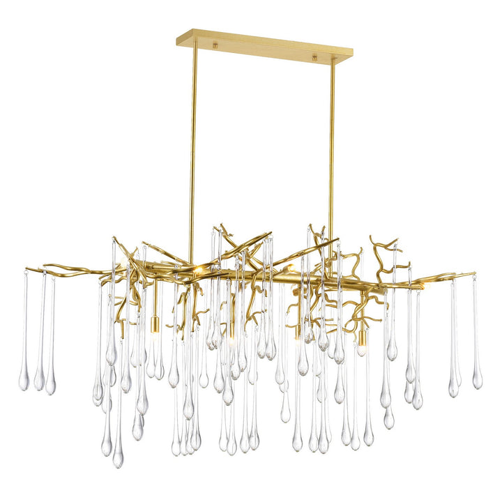 Anita Ten Light Chandelier in Gold Leaf - available from The Lighting Shoppe, trusted by Canadian homeowners