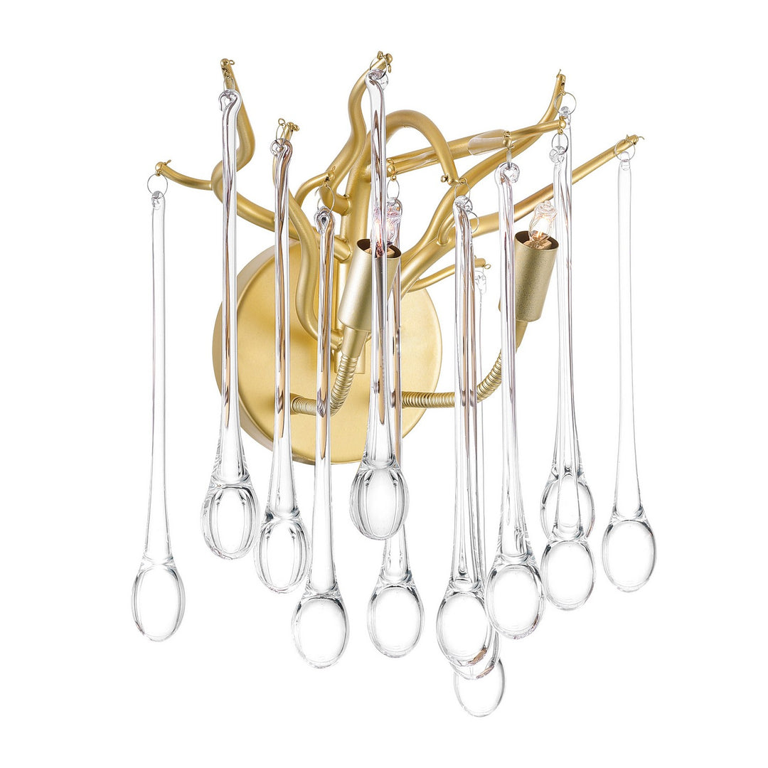 Anita Two Light Wall Sconce in Gold Leaf - available from The Lighting Shoppe, trusted by Canadian homeowners