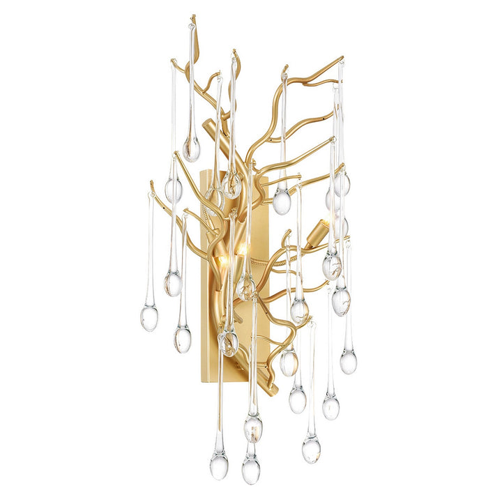Anita Three Light Wall Sconce in Gold Leaf - available from The Lighting Shoppe, trusted by Canadian homeowners