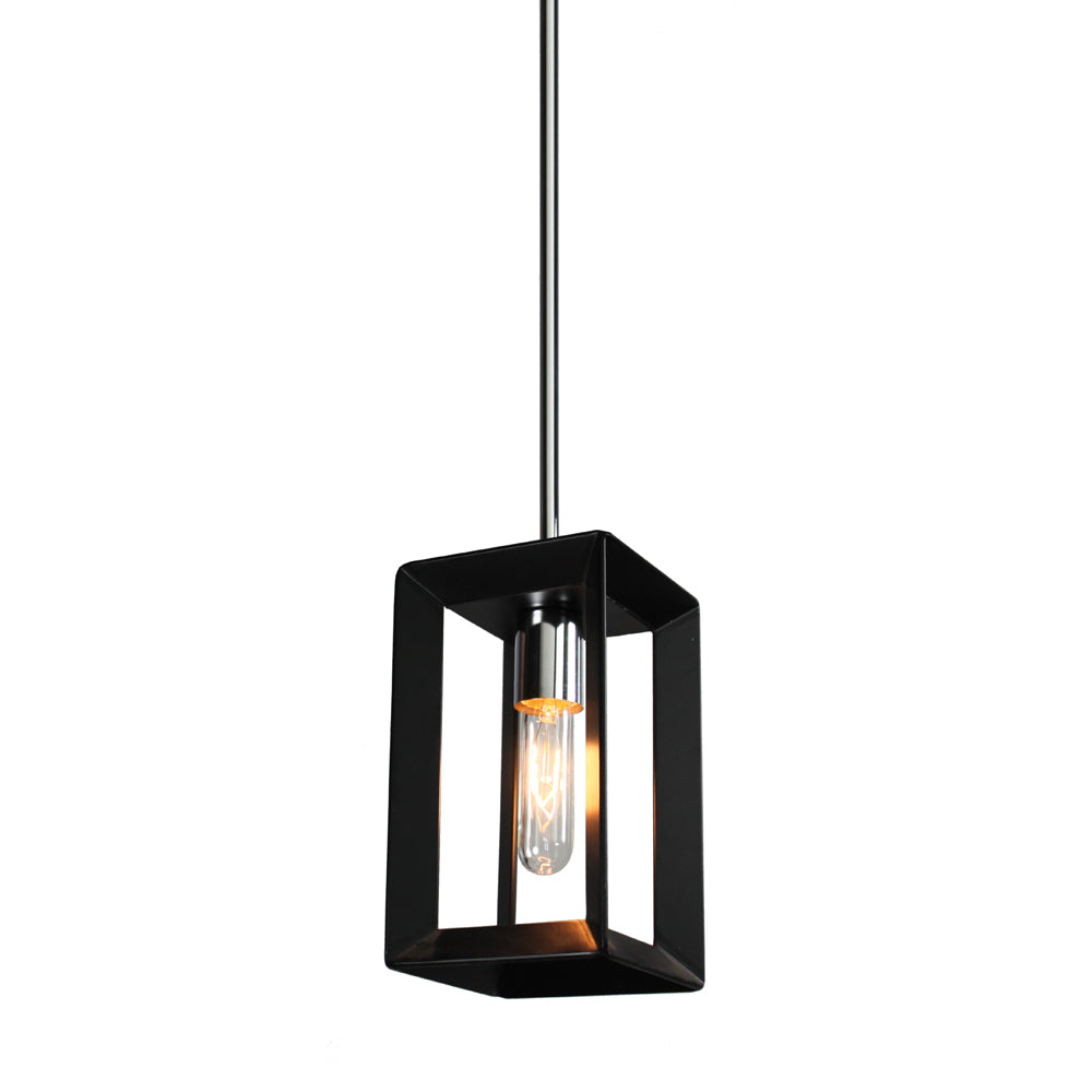 Vineyard One Light Pendant in Black & Chrome - available from The Lighting Shoppe, trusted by Canadian homeowners