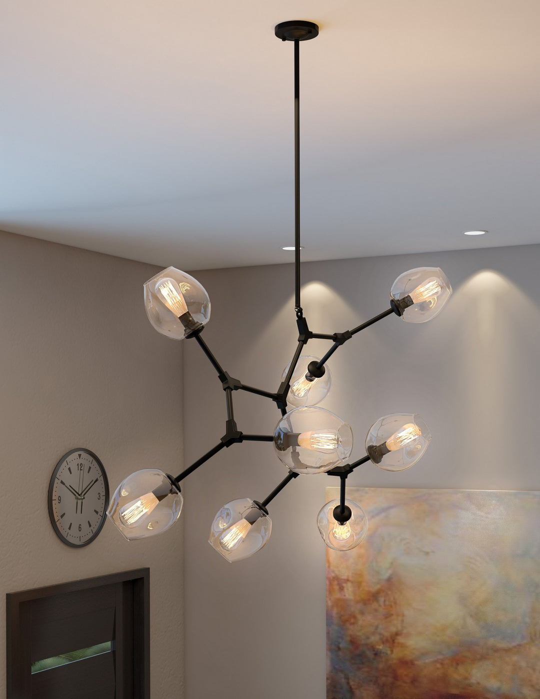 Artcraft Canada - JA14028BK - Eight Light Chandelier - Organic - Black