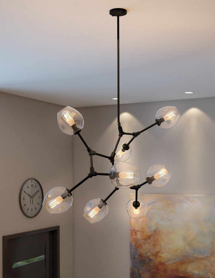 Artcraft Canada - JA14028BK - Eight Light Chandelier - Organic - Black