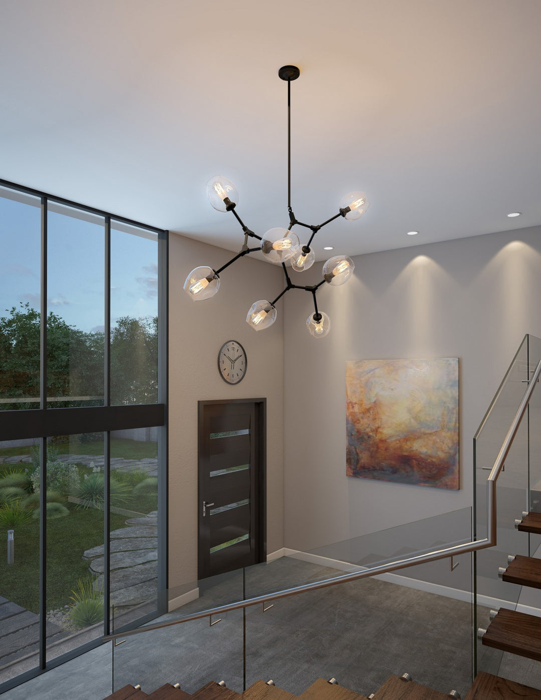 Artcraft Canada - JA14028BK - Eight Light Chandelier - Organic - Black