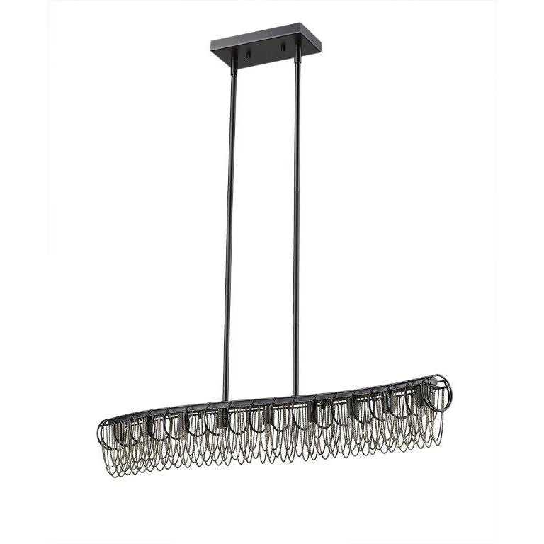 Swirl 35.80" 9-Light Curved Chain Linear Pendant thelightingshoppe.ca