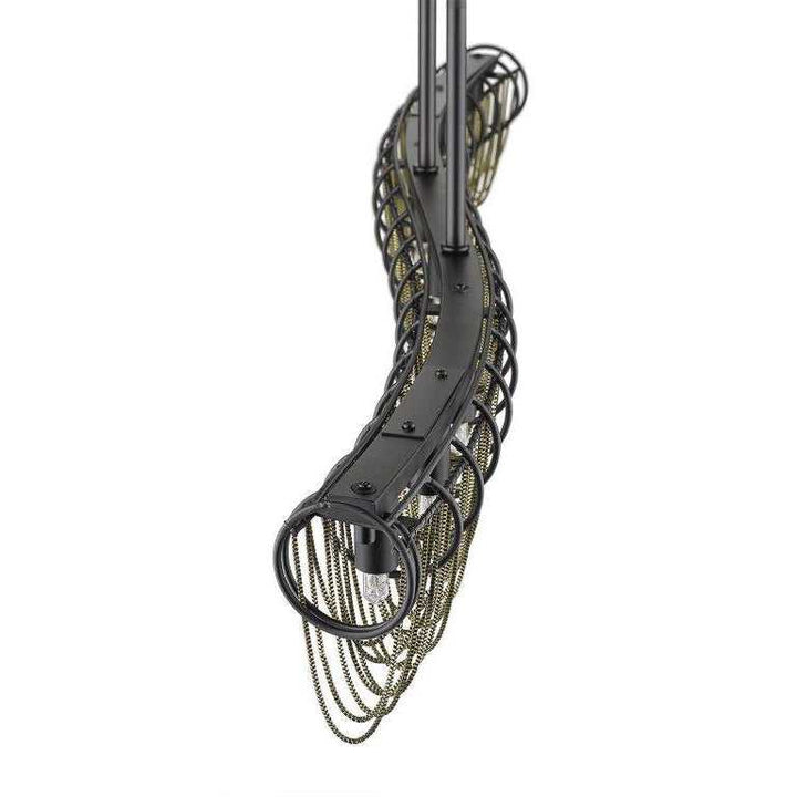 Swirl 35.80" 9-Light Curved Chain Linear Pendant thelightingshoppe.ca