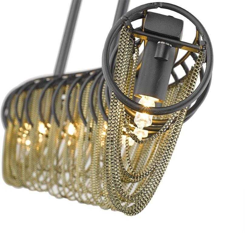 Swirl 35.80" 9-Light Curved Chain Linear Pendant thelightingshoppe.ca