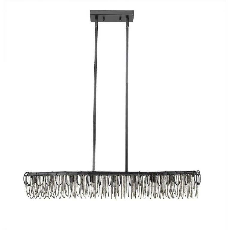 Swirl 35.80" 9-Light Curved Chain Linear Pendant thelightingshoppe.ca