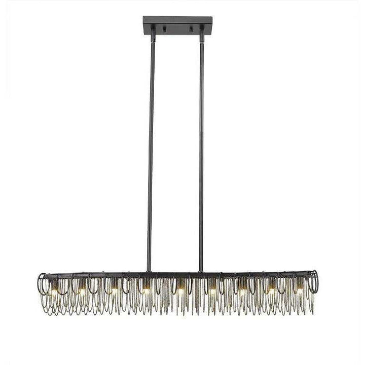 Swirl 35.80" 9-Light Curved Chain Linear Pendant thelightingshoppe.ca