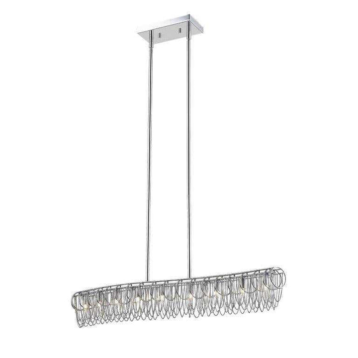 Swirl 35.80" 9-Light Curved Chain Linear Pendant thelightingshoppe.ca