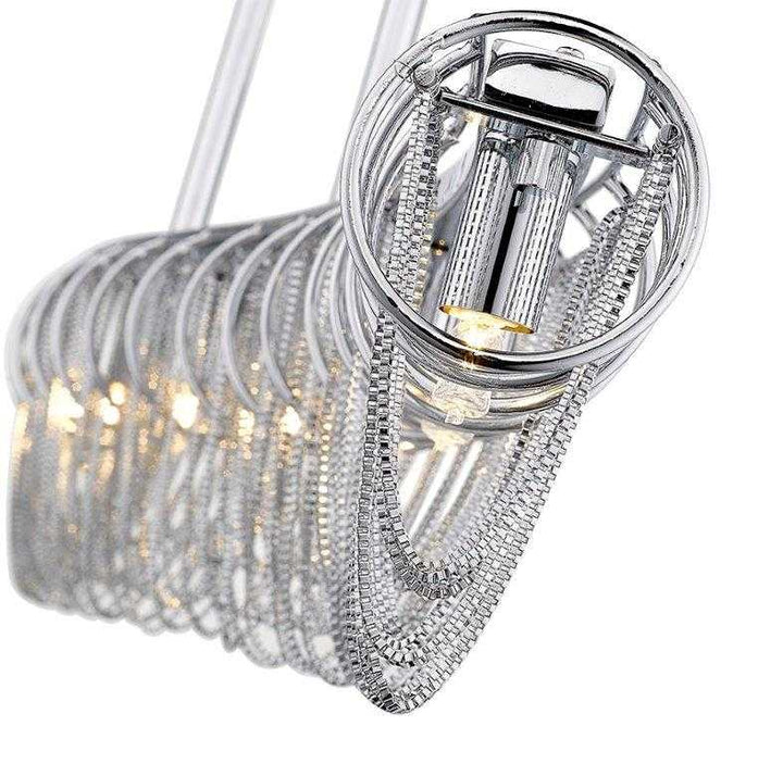 Swirl 35.80" 9-Light Curved Chain Linear Pendant thelightingshoppe.ca