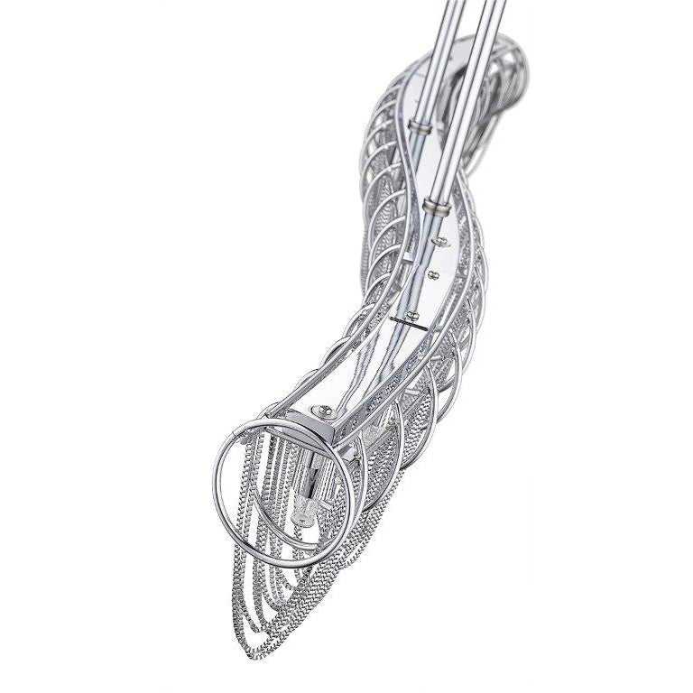 Swirl 35.80" 9-Light Curved Chain Linear Pendant thelightingshoppe.ca