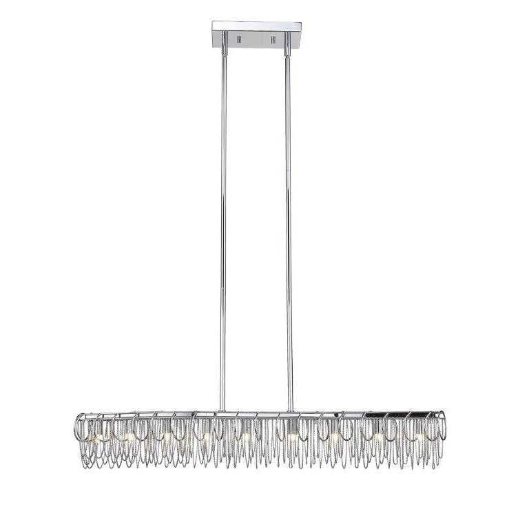 Swirl 35.80" 9-Light Curved Chain Linear Pendant thelightingshoppe.ca