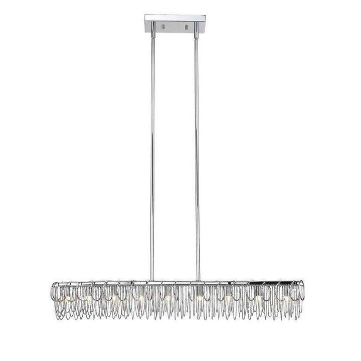 Swirl 35.80" 9-Light Curved Chain Linear Pendant thelightingshoppe.ca