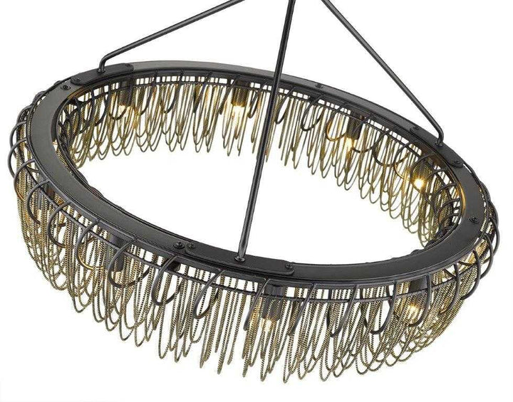 Swirl 24" 10-Light Round Chain Pendant thelightingshoppe.ca