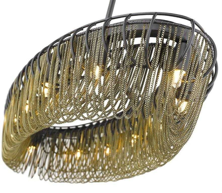 Swirl 35.80" 12-Light Oval Chain Pendant thelightingshoppe.ca