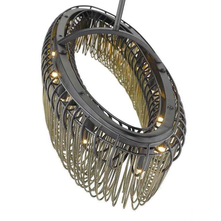 Swirl 35.80" 12-Light Oval Chain Pendant thelightingshoppe.ca