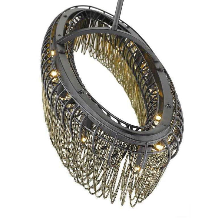Swirl 35.80" 12-Light Oval Chain Pendant thelightingshoppe.ca