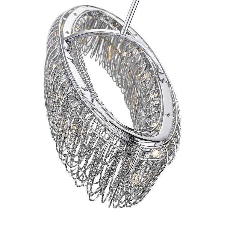 Swirl 35.80" 12-Light Oval Chain Pendant thelightingshoppe.ca