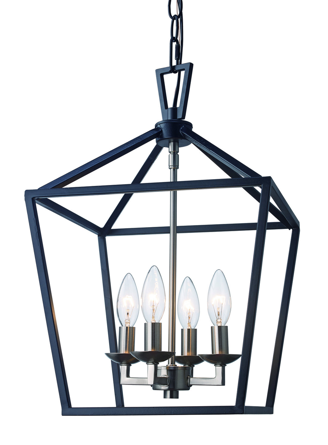 Four Light Pendant in Black / Brushed Nickel - available from The Lighting Shoppe, trusted by Canadian homeowners