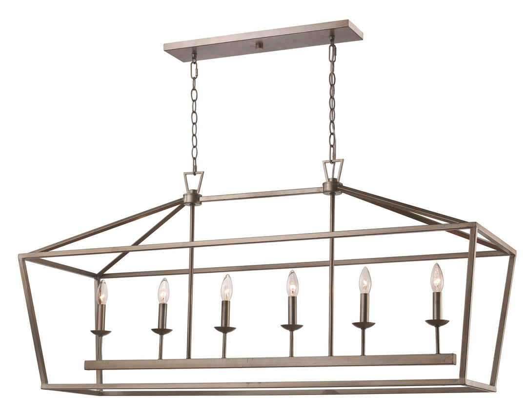 Lacey Six Light Pendant in Antique Silver Leaf - available from The Lighting Shoppe, trusted by Canadian homeowners