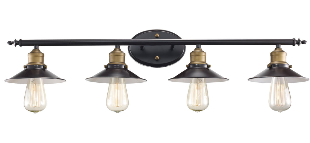 Griswald Four Light Vanity Bar in Rubbed Oil Bronze - available from The Lighting Shoppe, trusted by Canadian homeowners