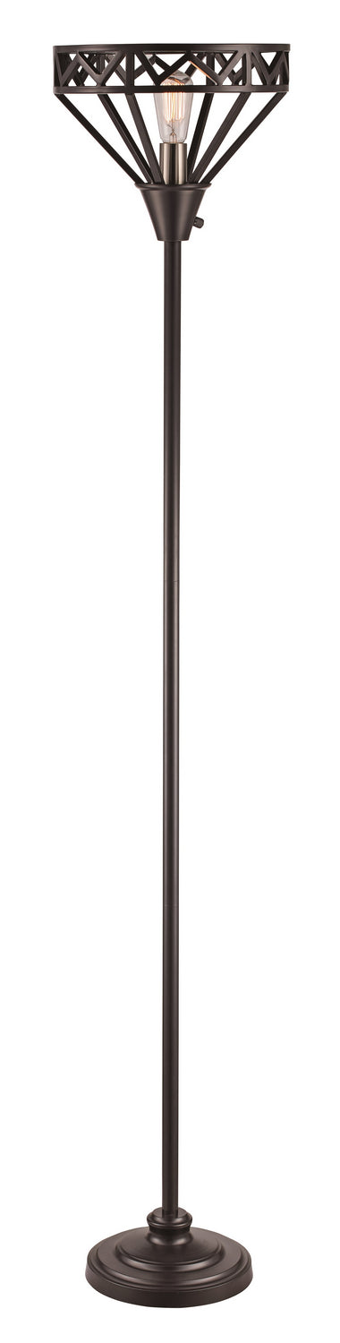 One Light Floor Lamp in Rubbed Oil Bronze/Brushed Nickel - available from The Lighting Shoppe, trusted by Canadian homeowners