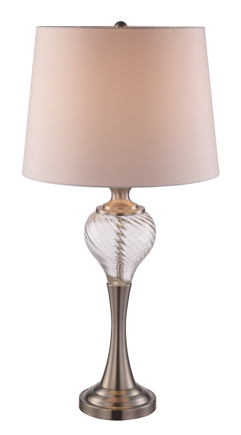 One Light Table Lamp in Brushed Nickel - available from The Lighting Shoppe, trusted by Canadian homeowners