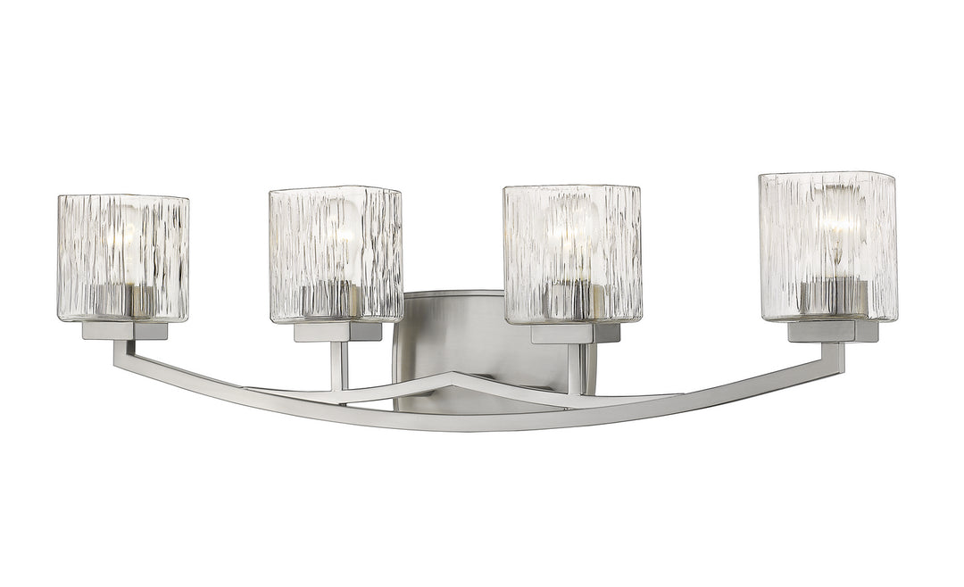 Zaid Four Light Vanity in Brushed Nickel - available from The Lighting Shoppe, trusted by Canadian homeowners