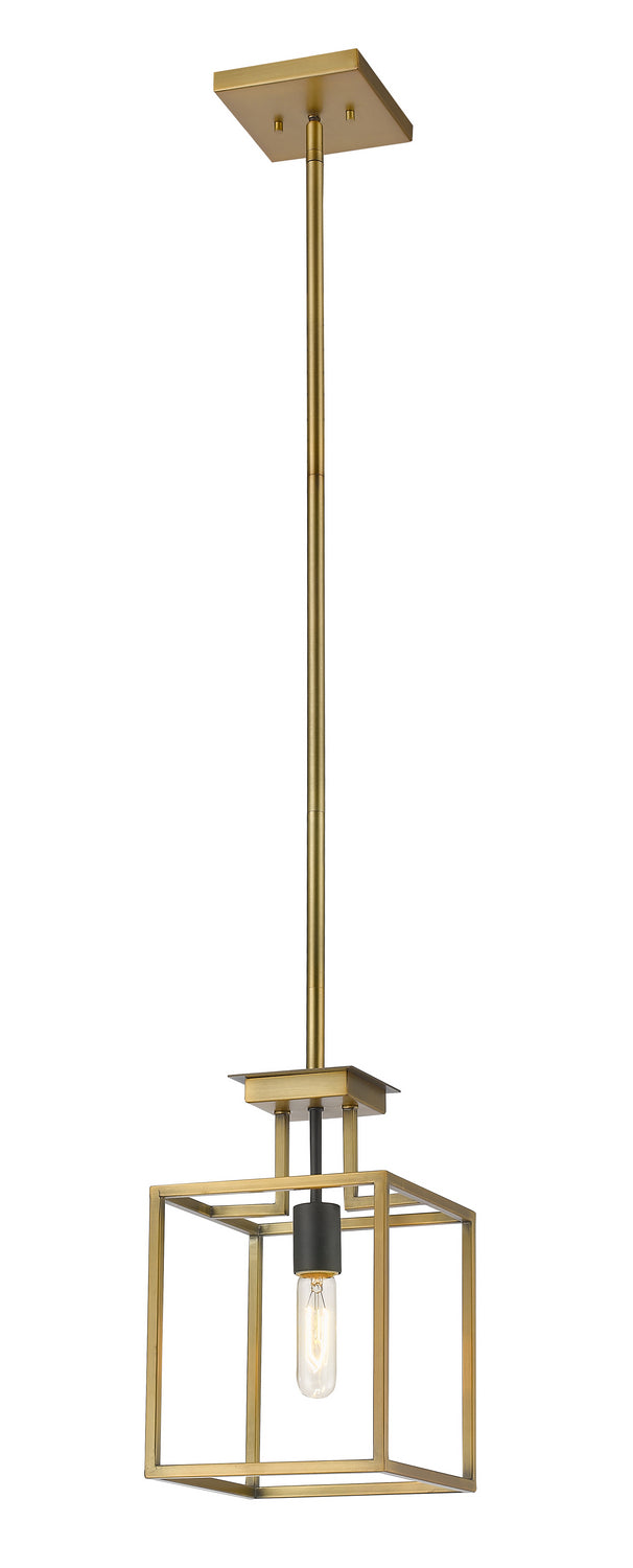 Quadra One Light Pendant in Olde Brass + Bronze - available from The Lighting Shoppe, trusted by Canadian homeowners