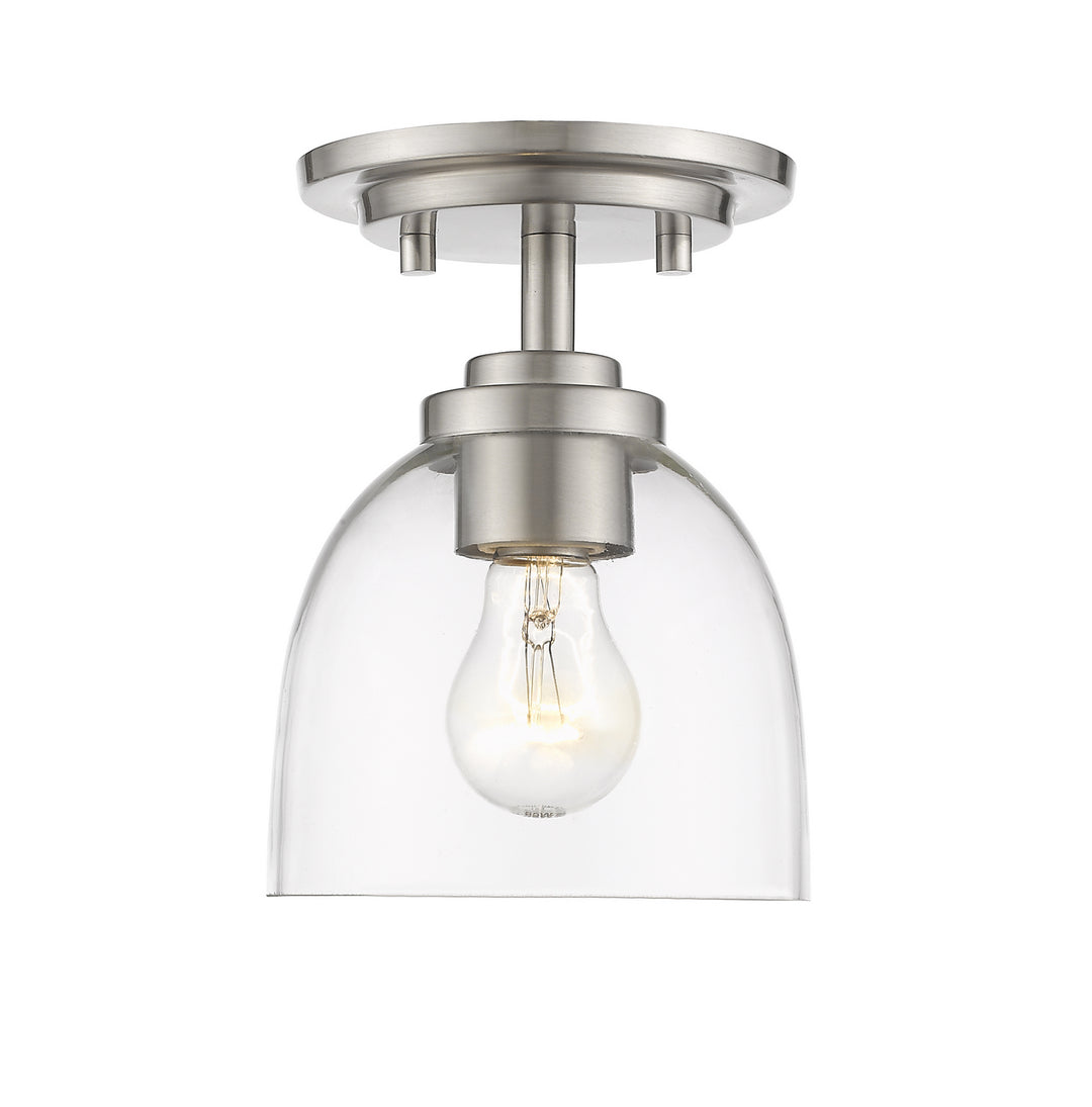 Ashton One Light Flush Mount in Brushed Nickel - available from The Lighting Shoppe, trusted by Canadian homeowners
