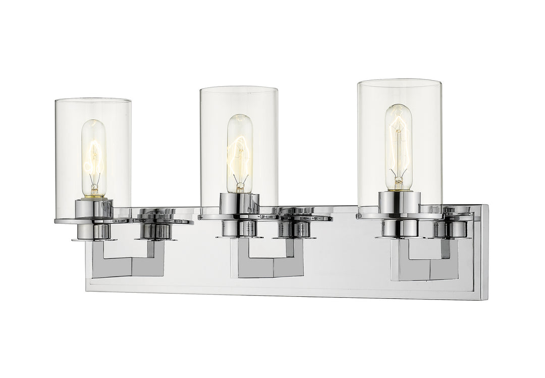 Savannah Three Light Vanity in Chrome - available from The Lighting Shoppe, trusted by Canadian homeowners