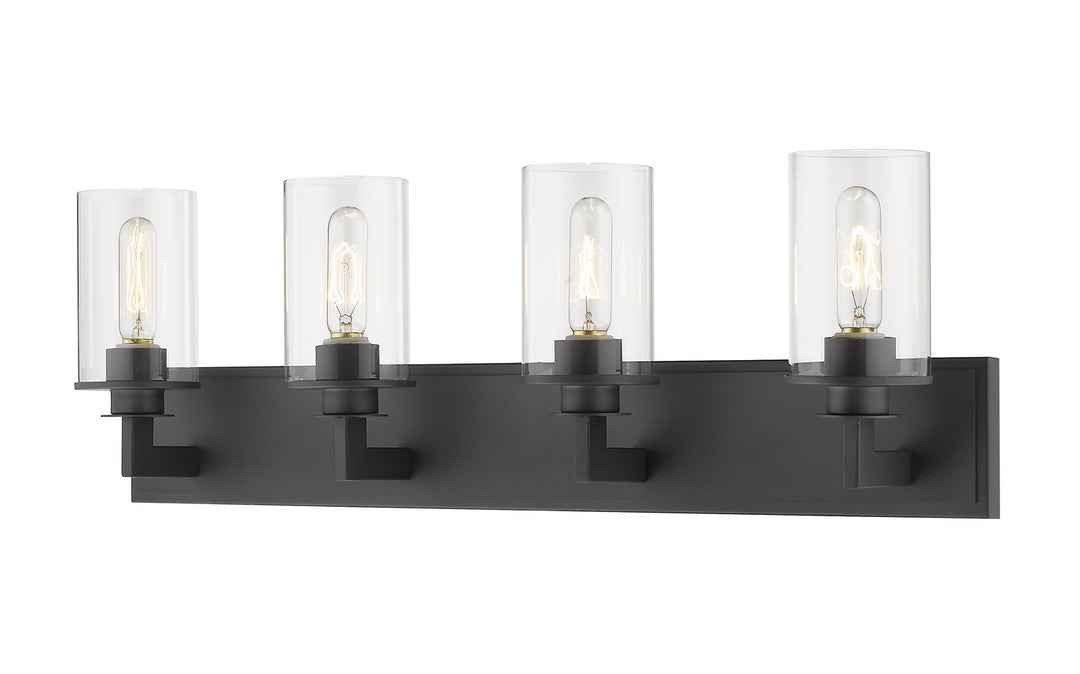 Savannah Four Light Vanity in Bronze - available from The Lighting Shoppe, trusted by Canadian homeowners