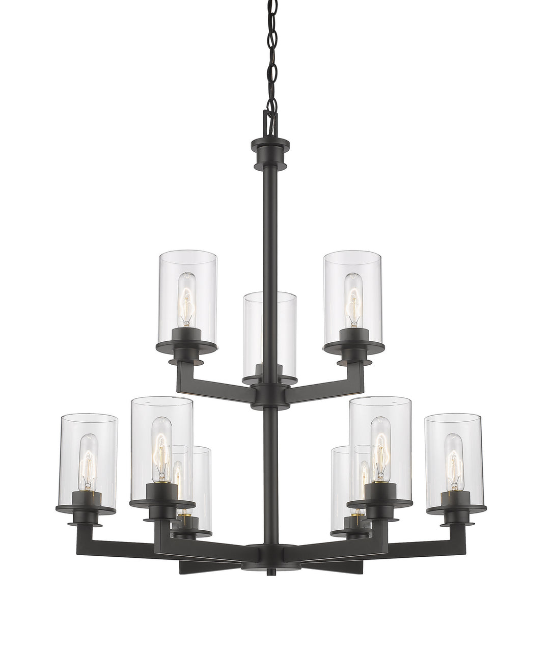 Savannah Nine Light Chandelier in Bronze - available from The Lighting Shoppe, trusted by Canadian homeowners