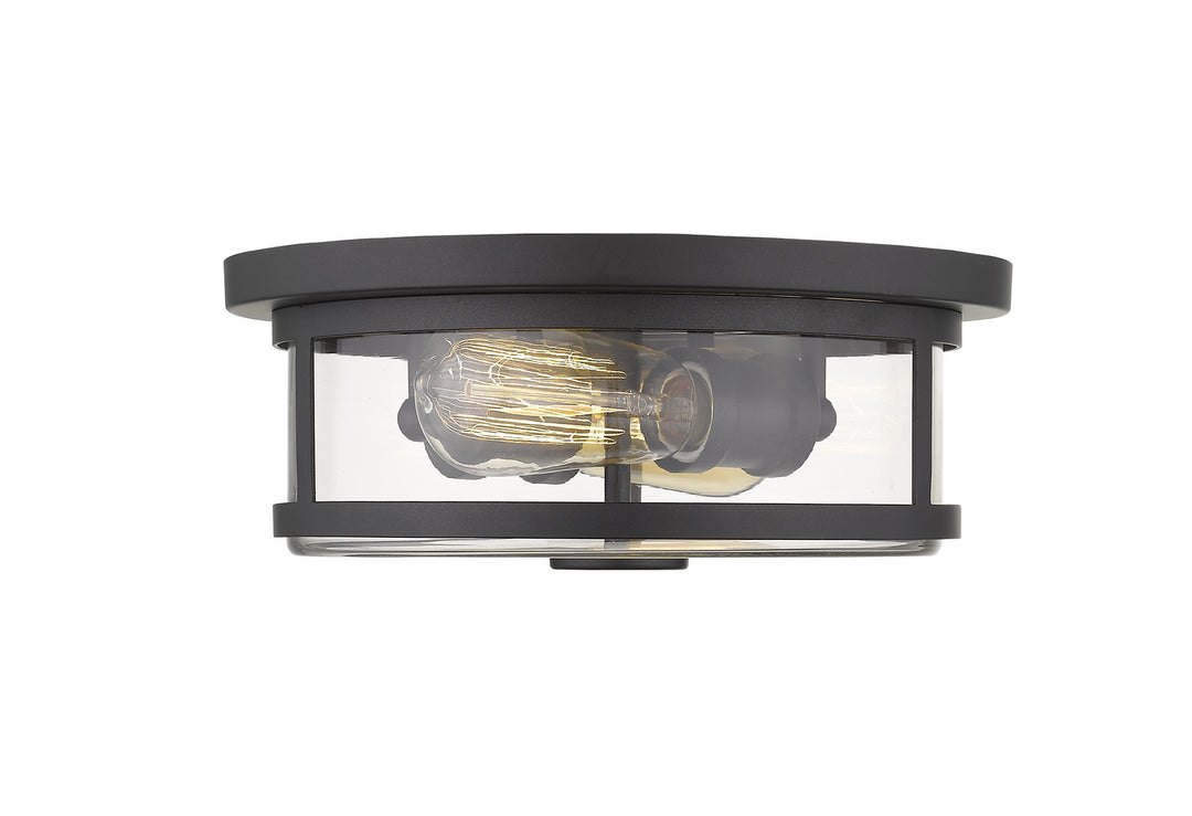 Savannah Two Light Flush Mount in Bronze - available from The Lighting Shoppe, trusted by Canadian homeowners