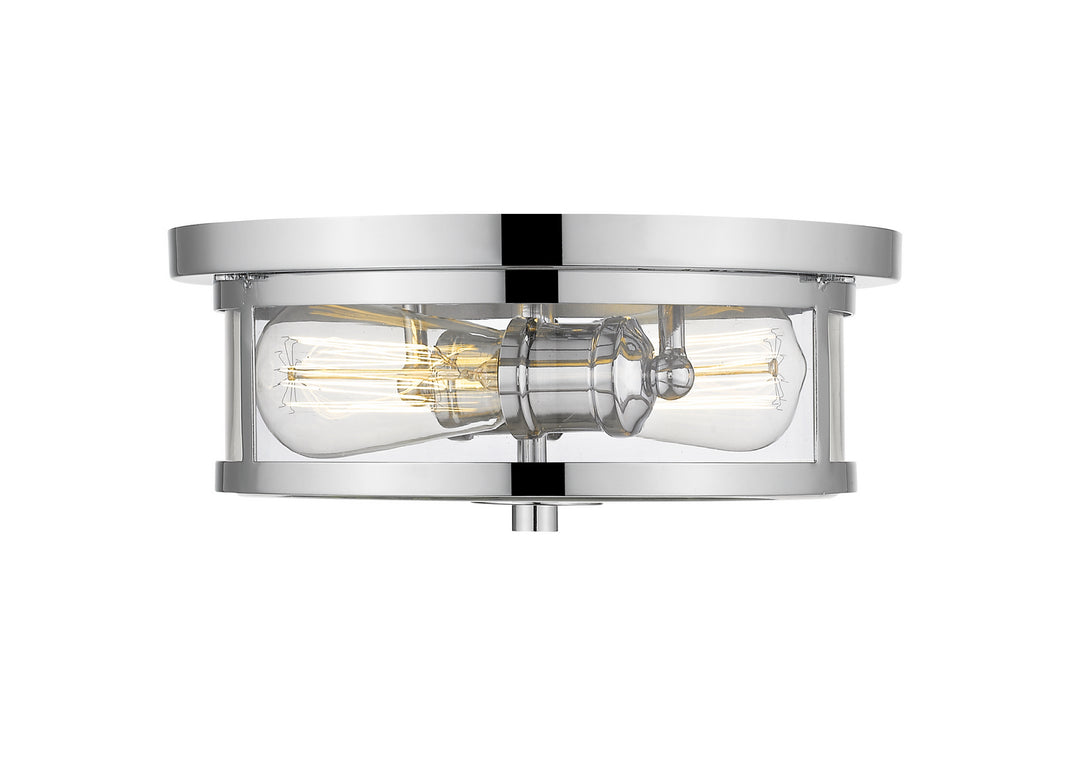 Savannah Two Light Flush Mount in Chrome - available from The Lighting Shoppe, trusted by Canadian homeowners