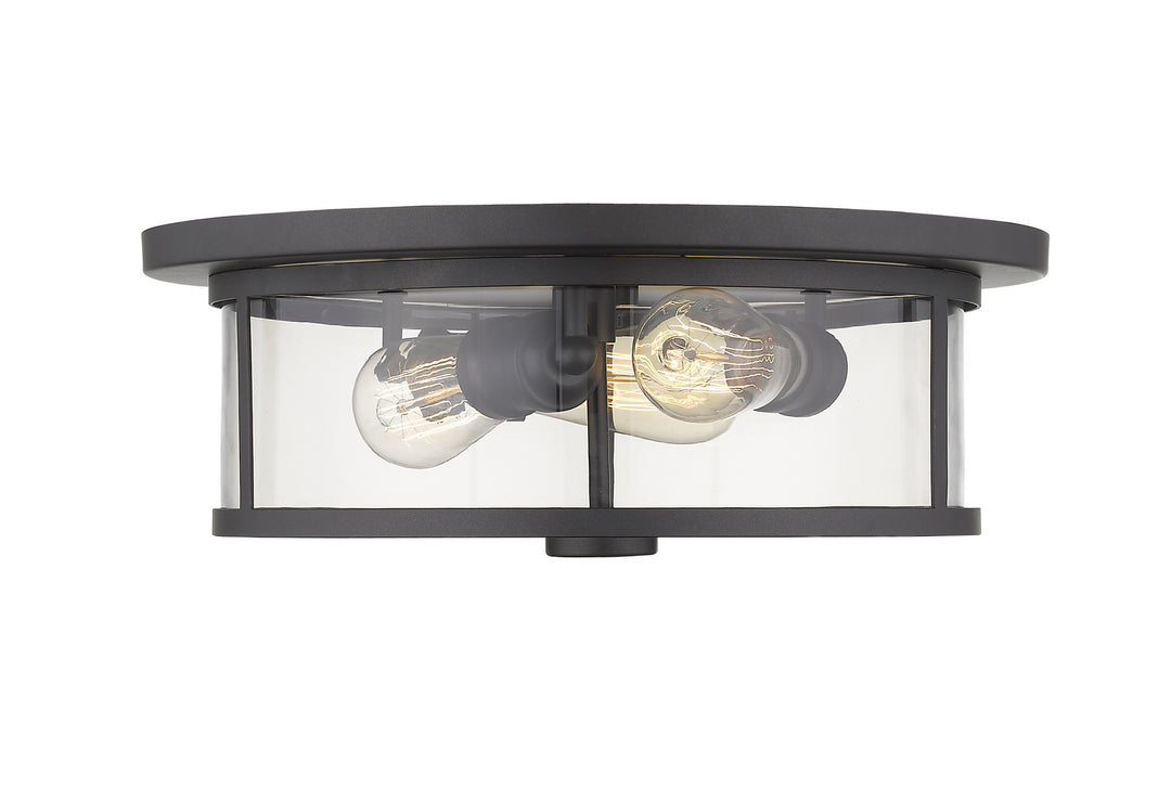 Savannah Three Light Flush Mount in Bronze - available from The Lighting Shoppe, trusted by Canadian homeowners