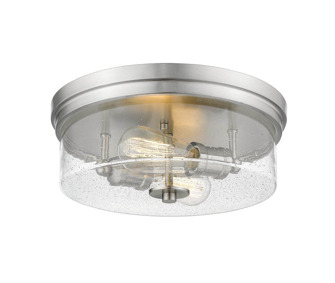 Bohin Two Light Flush Mount in Brushed Nickel - available from The Lighting Shoppe, trusted by Canadian homeowners