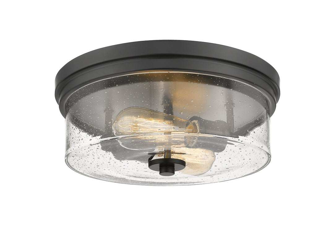 Bohin Two Light Flush Mount in Matte Black - available from The Lighting Shoppe, trusted by Canadian homeowners