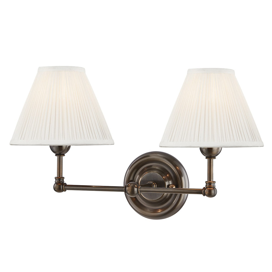 Classic No.1 Two Light Wall Sconce in Distressed Bronze - available from The Lighting Shoppe, trusted by Canadian homeowners