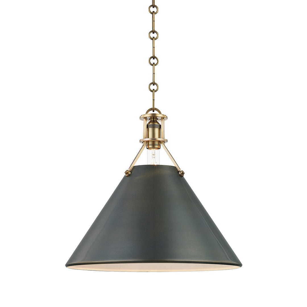 Metal No. 2 One Light Pendant in Aged/Antique Distressed Bronze - available from The Lighting Shoppe, trusted by Canadian homeowners