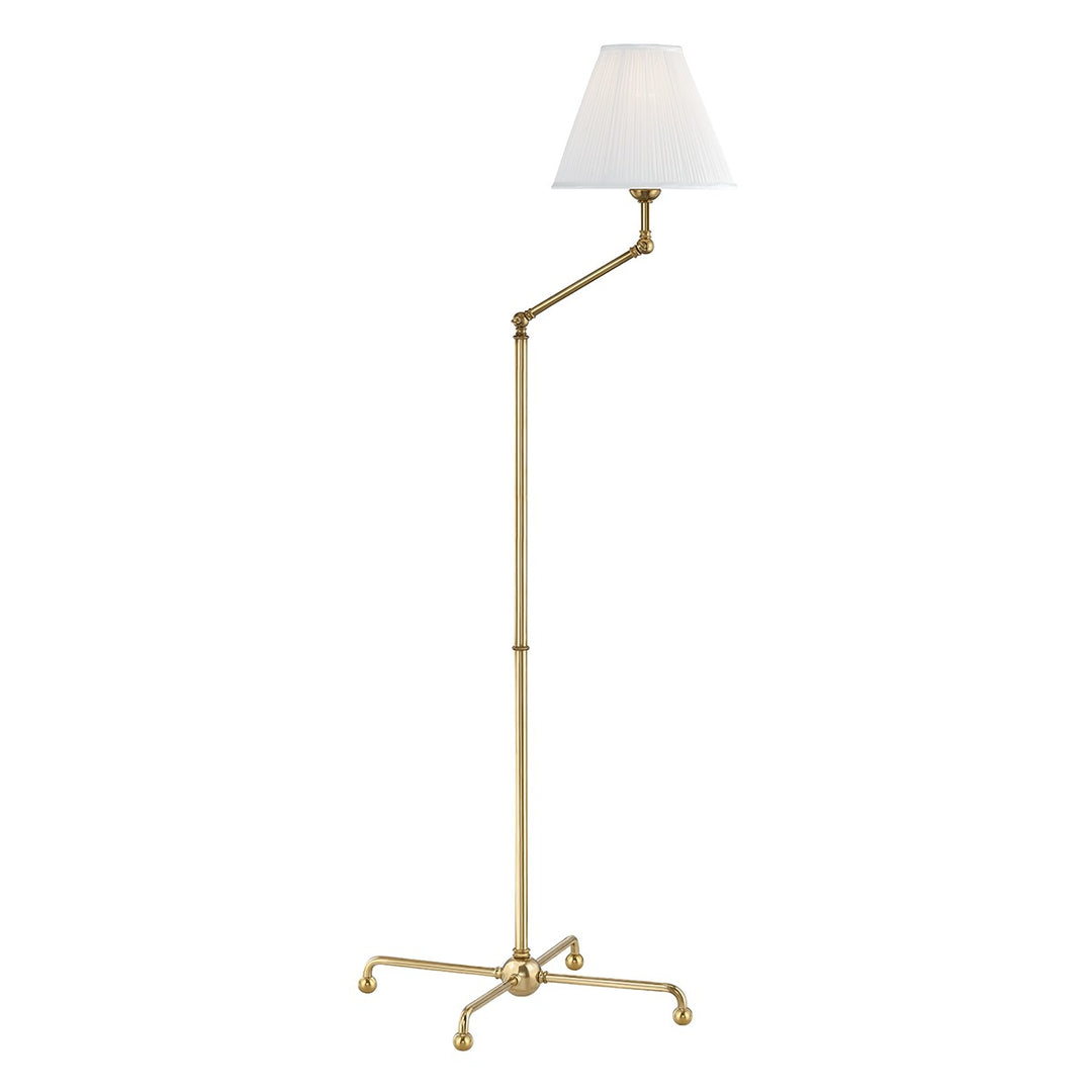 Classic No.1 One Light Floor Lamp in Aged Brass - available from The Lighting Shoppe, trusted by Canadian homeowners