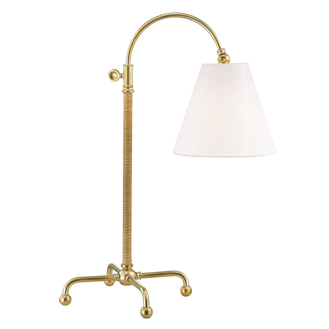 Curves No.1 One Light Table Lamp in Aged Brass - available from The Lighting Shoppe, trusted by Canadian homeowners