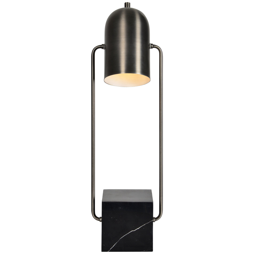Abbey One Light Table Lamp in Gun Metal/Black Marble - available from The Lighting Shoppe, trusted by Canadian homeowners