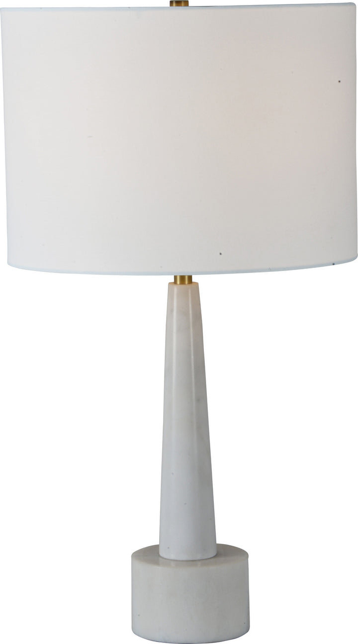 Normanton One Light Table Lamp in White Marble, Antique Brass - available from The Lighting Shoppe, trusted by Canadian homeowners